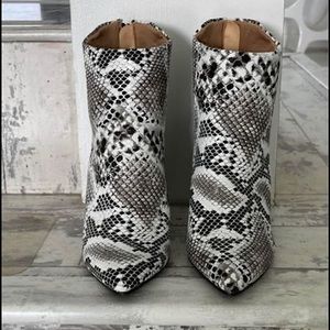 Faux Snakeskin boots- comfy heel